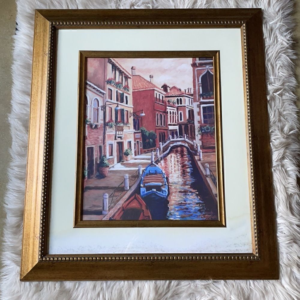 J. Margosian “Venice Sky” Matted and Framed Print For Lovers of Art & Travel - Picture 1 of 16